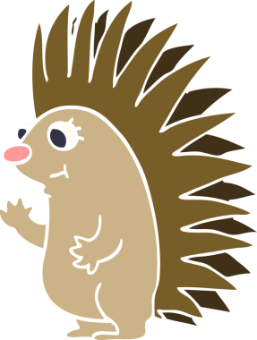 Bir insan tarafından çizilmiş çivili kirpi.