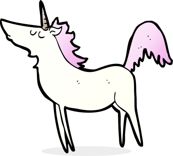 Bir insan tarafından çizilmiş tek boynuzlu at çizgi filmi.