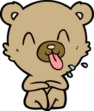 Bir insan tarafından çizilmiş bir çizgi film karakteri.