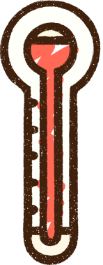 Bir insan tarafından çizilen termometre tebeşiri