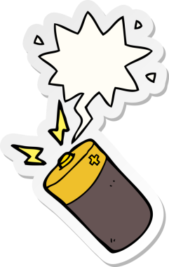 bir insan tarafından çizilmiş konuşma kabarcığı etiketli karikatür bataryası