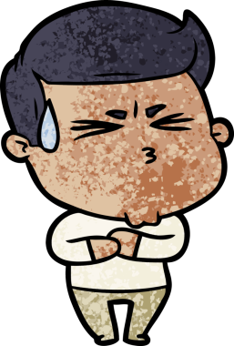 Bir insan tarafından çizilmiş, hayal kırıklığına uğramış bir adam.