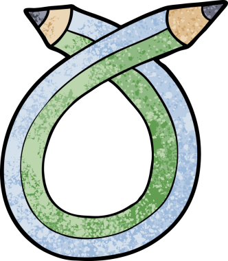 Bir insan tarafından çizilmiş karikatür kalemleri.