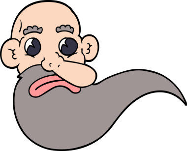 karikatür karalaması huysuz yaşlı adam bir insan tarafından çizilmiş