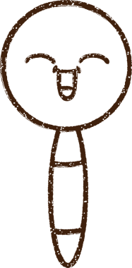 Bir insan tarafından çizilen Büyüteç Kömür Çizimi