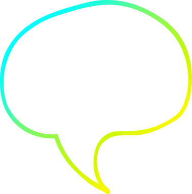 Bir insan tarafından çizilmiş bir çizgi film konuşma baloncuğunun soğuk gradyan çizimi