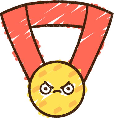 Bir insan tarafından çizilen Altın Madalya Tebeşiri