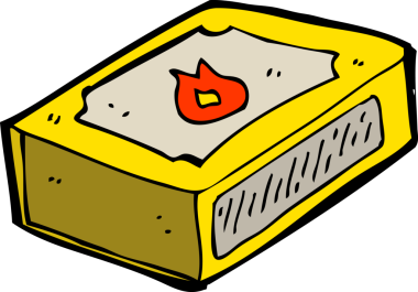 Bir insan tarafından çizilmiş bir kibrit kutusu.