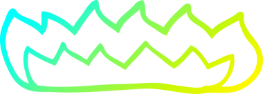 Bir insanın çizdiği gaz alevinin soğuk gradyan çizgisi.