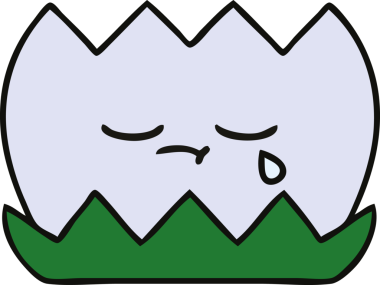 Bir insan tarafından çizilmiş tatlı bir nilüfer çiçeği karikatürü.