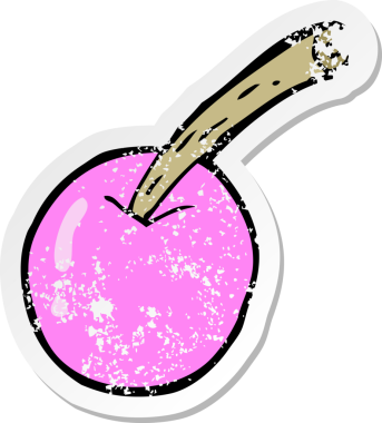 Bir insan tarafından çizilmiş bir sembolün gerilmiş yapıştırması.