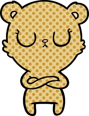 Bir insan tarafından çizilmiş bir çizgi film karakteri.