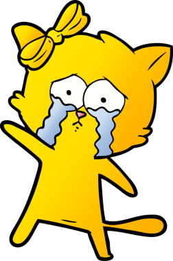 Bir insan tarafından çizilmiş çizgi film kedisi.