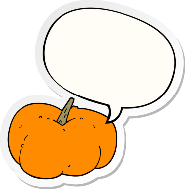 Bir insan tarafından çizilmiş balkabağı etiketli karikatür kabağı.