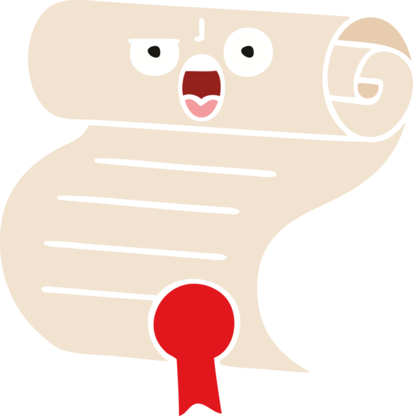 Bir insan tarafından çizilen sözleşmenin düz renkli retro karikatürü