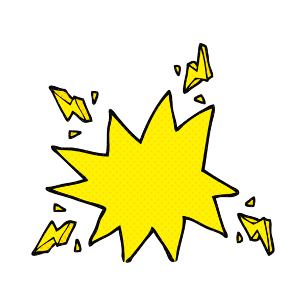 Bir insan tarafından çizilmiş karikatür elektrik kıvılcımları