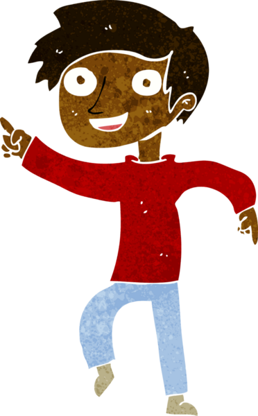 Bir insan tarafından çizilmiş mutlu çocuk çizgi filmi.