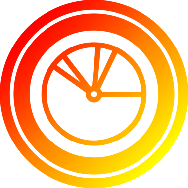 Bir insan tarafından çizilen sıcak gradyan bitiş çizelgesi simgesi