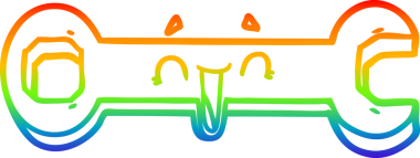 gökkuşağı gradyan çizgi çizimi bir insan tarafından çizilmiş çizgi film anahtarı