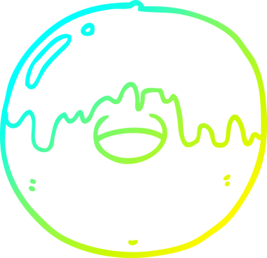 Bir insan tarafından çizilmiş soğuk gradyan bir çörek çizimi.