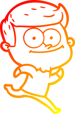 Bir insan tarafından çizilmiş mutlu bir adamın çizgi çizimi.