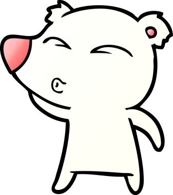 Bir insan tarafından çizilmiş kutup ayısı karikatürü