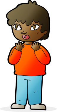 Bir insan tarafından çizilmiş endişeli bir karikatür.