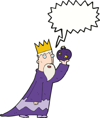 Bir insan tarafından çizilmiş üç bilge adamdan biri.