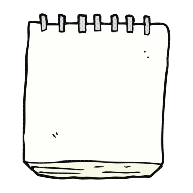 Bir insan tarafından çizilmiş karikatür not defteri