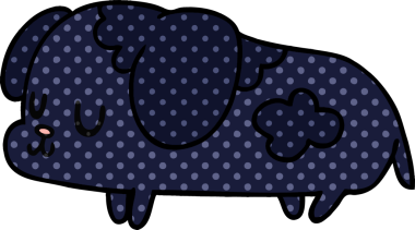 Bir insan tarafından çizilmiş sevimli bir köpeğin çizimi.