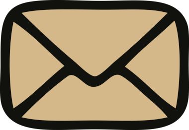 Bir insan tarafından çizilmiş kağıt bir zarfın sevimli karikatürü