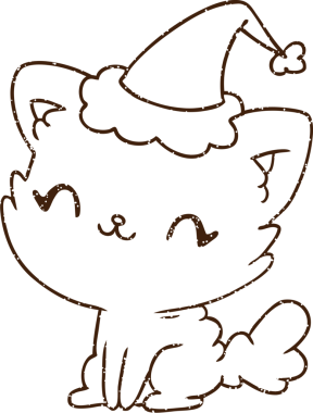 Noel Kedi Kömürü Bir insan tarafından çizilmiş