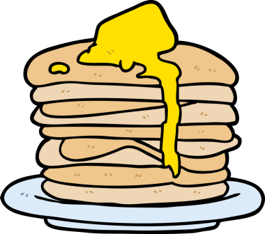 Bir insan tarafından çizilmiş krep yığını.