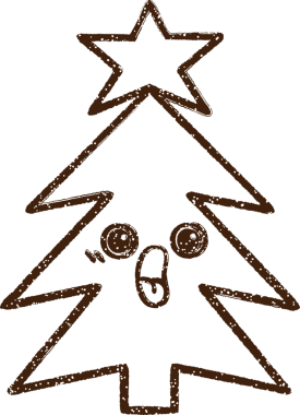 Bir insan tarafından çizilmiş Noel Ağacı Kömürü