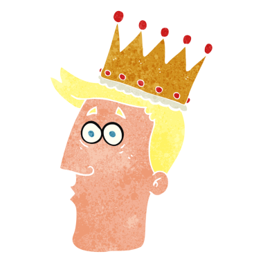 Bir insan tarafından çizilmiş serbest çizim retro karikatür kralları