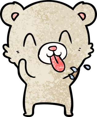 Bir insan tarafından çizilmiş bir çizgi film karakteri.