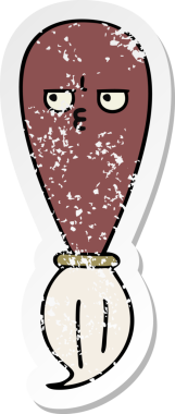 Bir insan tarafından çizilmiş karikatür fırçasının sıkıntılı çıkartması.