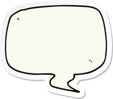 Bir insan tarafından çizilmiş bir karikatür konuşma balonunun etiketi.