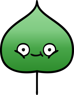 Bir insan tarafından çizilmiş dışavurumsal yaprağın gölgelenmiş çizimi