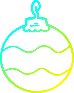 Soğuk gradyan çizgisi bir insan tarafından çizilmiş bir karikatür noeli.