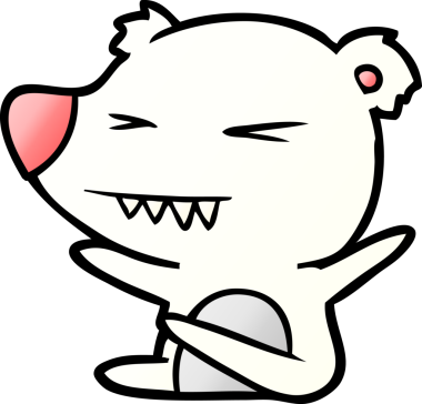 Bir insan tarafından çizilmiş kutup ayısı karikatürü