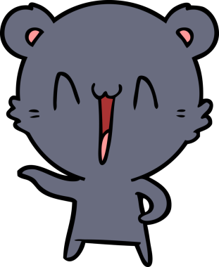 Bir insan tarafından çizilmiş bir çizgi film karakteri.