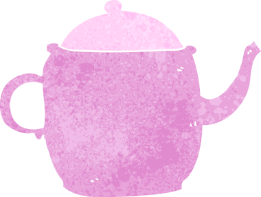 Bir insan tarafından çizilmiş çay demliği.