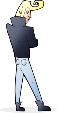 Bir insan tarafından çizilmiş havalı bir çizgi film.