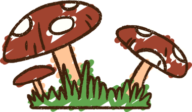 Bir insan tarafından çizilen mantar tebeşiri.