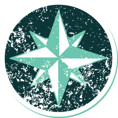 Bir insan tarafından çizilmiş bir yıldızın sembolik dövmeli görüntüsü