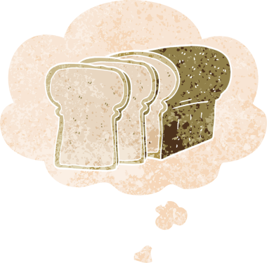 Düşünce baloncuğuyla dilimlenmiş çizgi film bir insan tarafından çizilmiş dertli retro stili.