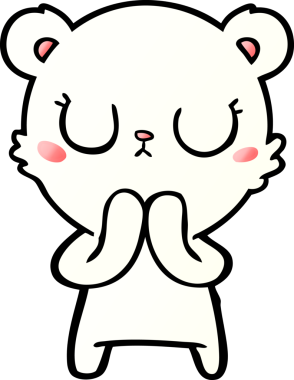 Bir insan tarafından çizilmiş kutup ayısı karikatürü