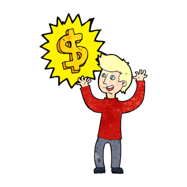 Bir insan tarafından çizilmiş para karikatürü.