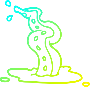 Bir insan tarafından çizilmiş soğuk gradyan çizgi çizimi.